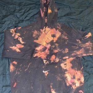 Vintage Nike Hoodie Tie Dye Pocket Swoosh